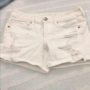 White Denim Shorts
